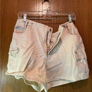 Revolt Women's Cream Cargo Shorts
